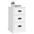 Mesita de noche madera contrachapada blanca 39x39x67