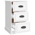 Mesita de noche madera contrachapada blanca 39x39x67