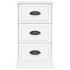 Mesita de noche madera contrachapada blanca 39x39x67