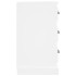 Mesita de noche madera contrachapada blanca 39x39x67