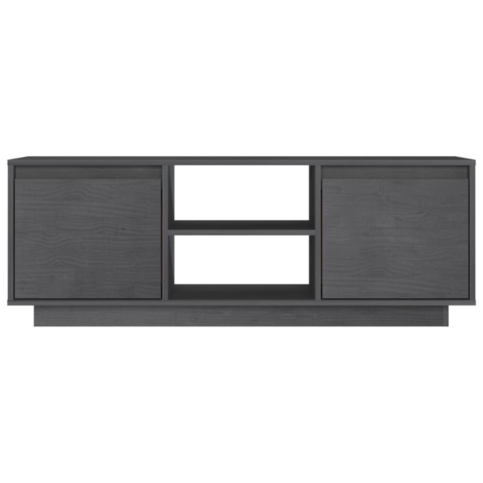 Mueble de TV madera maciza de pino gris 110x30x40