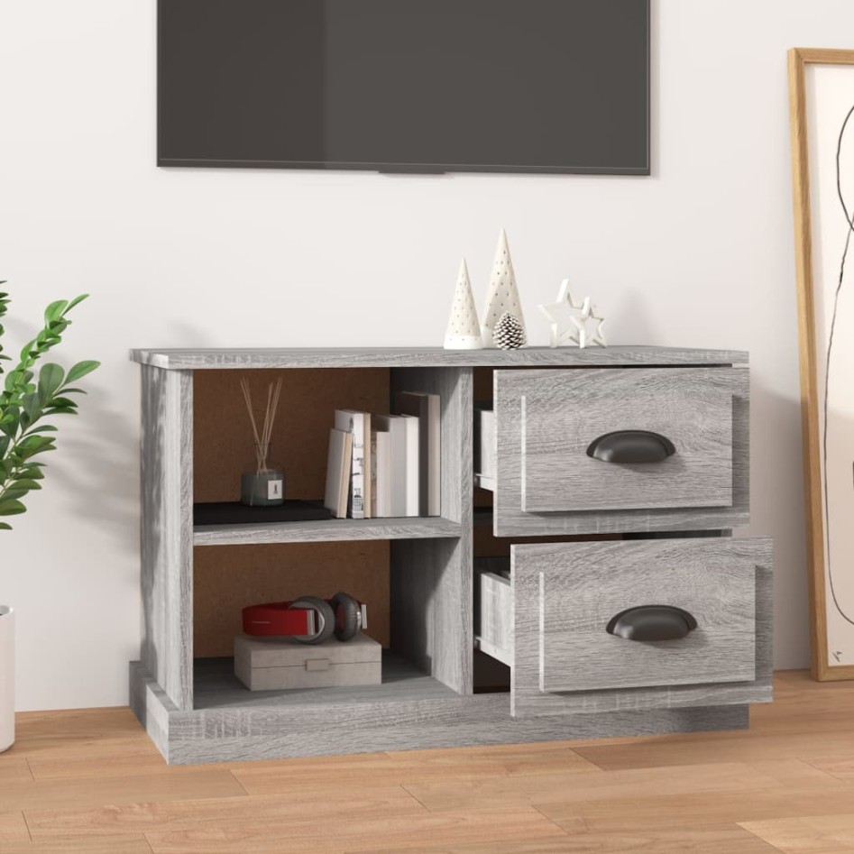 Mueble para TV madera contrachapada gris Sonoma 73x35,5x47,5