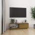 Mueble de TV de madera maciza pino marrón miel 110x30x33,5