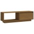 Mueble de TV de madera maciza pino marrón miel 110x30x33,5