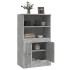 Aparador de madera contrachapada gris hormigón 60x35,5x103,5