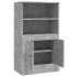 Aparador de madera contrachapada gris hormigón 60x35,5x103,5