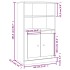 Aparador de madera contrachapada gris hormigón 60x35,5x103,5