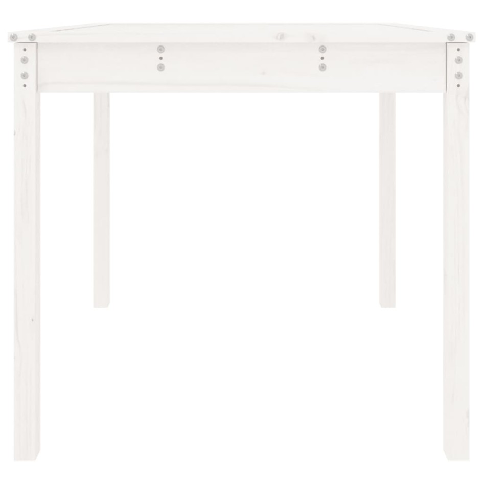 Mesa de jardín madera maciza de pino blanco 82,5x82,5x76