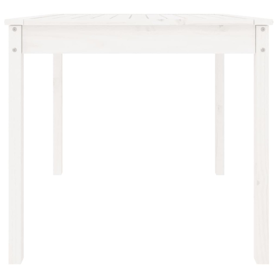 Mesa de jardín madera maciza de pino blanco 82,5x82,5x76