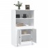 Aparador de madera contrachapada blanco brillo 60x35,5x103,5