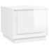 Mesa de centro madera contrachapada blanco brillo 51x50x44