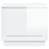 Mesa de centro madera contrachapada blanco brillo 51x50x44