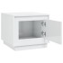 Mesa de centro madera contrachapada blanco brillo 51x50x44
