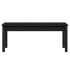 Banco de jardín madera maciza pino negro 109x44x45