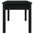 Banco de jardín madera maciza pino negro 109x44x45