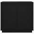 Aparador de madera contrachapada negro 80x34x75