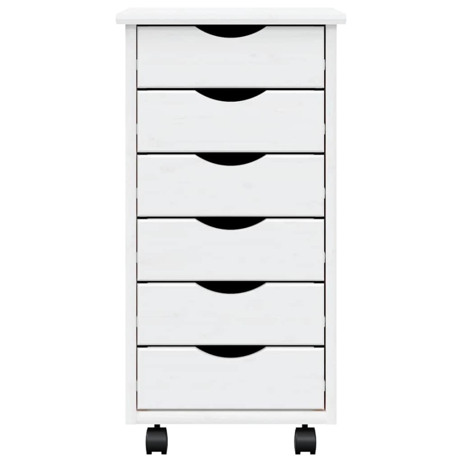 Cajonera con ruedas MOSS madera maciza de pino