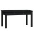 Banco de jardín madera maciza pino negro 80x44x45