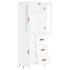Aparador alto madera contrachapada blanco 69,5x34x180