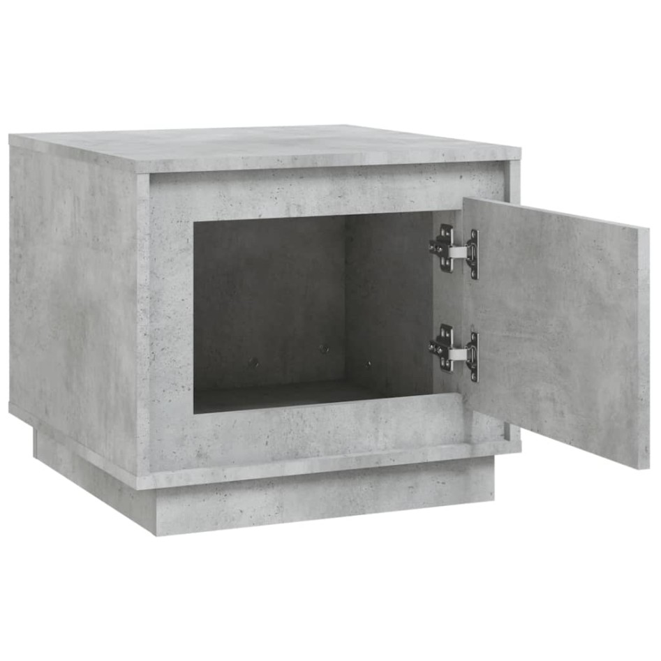 Mesa de centro madera contrachapada gris hormigón 51x50x44