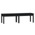 Banco jardín 2 plazas madera maciza pino negro 159,5x44x45