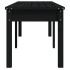 Banco jardín 2 plazas madera maciza pino negro 159,5x44x45