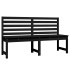 Banco de jardín madera maciza pino negro 157,5
