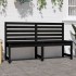 Banco de jardín madera maciza pino negro 157,5