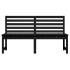 Banco de jardín madera maciza pino negro 157,5