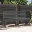 Banco de jardín madera maciza pino gris 157,5 cm