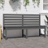 Banco de jardín madera maciza pino gris 157,5