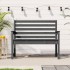 Banco de jardín madera maciza de pino gris 109x48x91,5