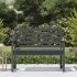 Banco de jardín madera maciza de pino gris 109x48x91,5