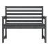 Banco de jardín madera maciza de pino gris 109x48x91,5