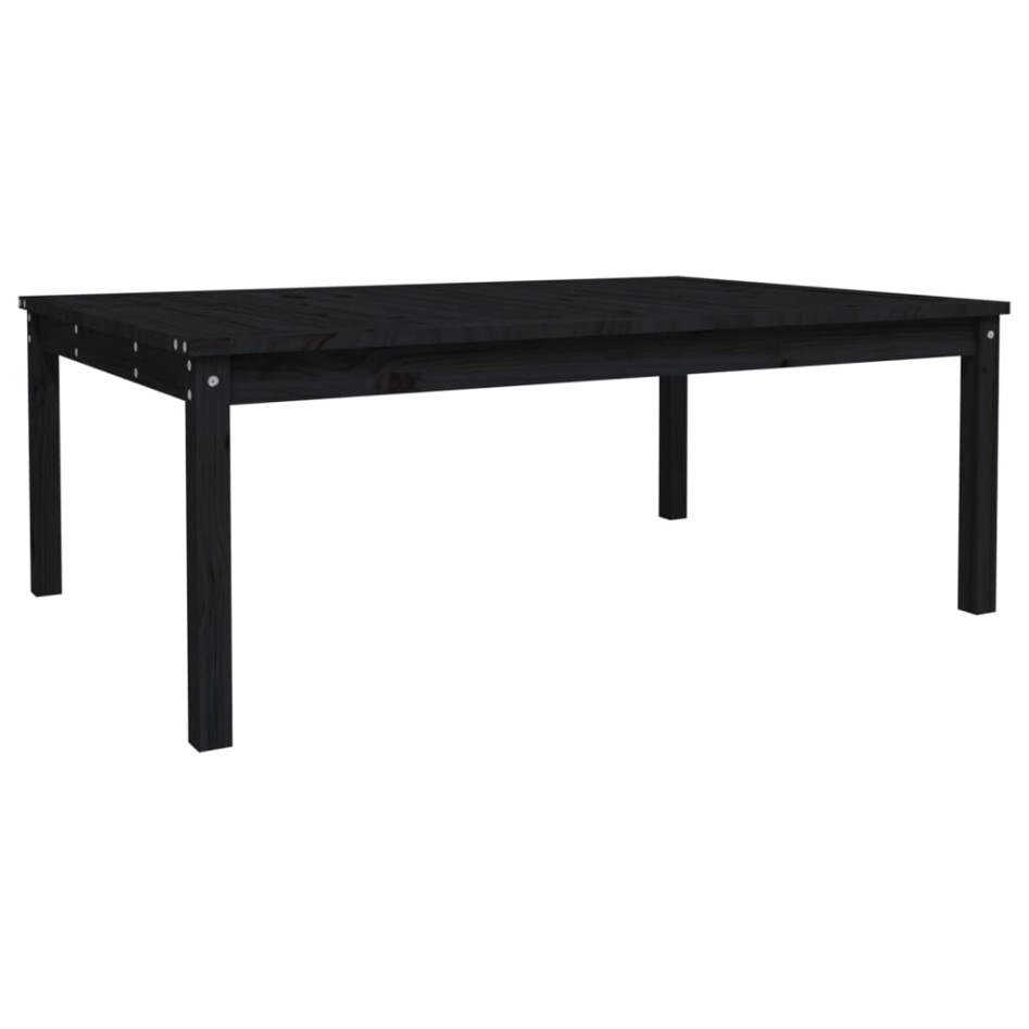 Mesa de jardín madera maciza pino negro 121x82,5x45