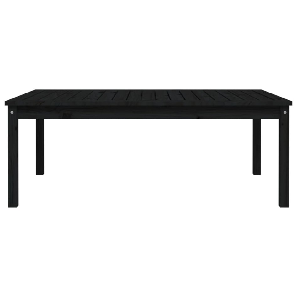 Mesa de jardín madera maciza pino negro 121x82,5x45