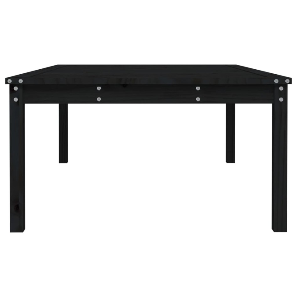 Mesa de jardín madera maciza pino negro 121x82,5x45