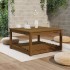 Mesa de jardín madera maciza pino marrón miel 82,5x82,5x45