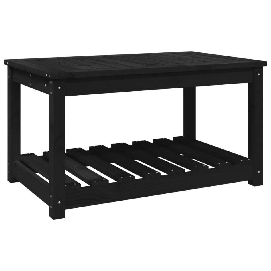 Mesa de jardín madera maciza pino negro 82,5x50,5x45