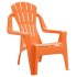 Sillas jardín niños 2 uds aspecto madera PP naranja 37x34x44