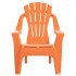 Sillas jardín niños 2 uds aspecto madera PP naranja 37x34x44