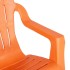 Sillas jardín niños 2 uds aspecto madera PP naranja 37x34x44