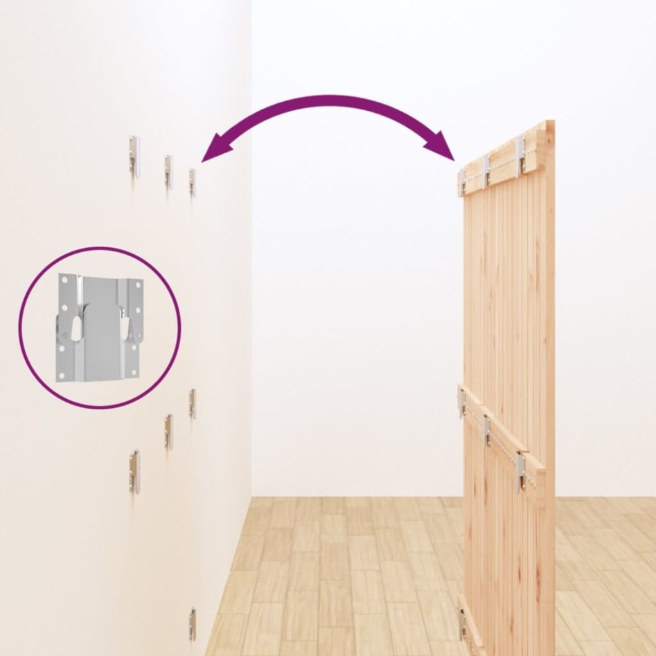 Cabecero de cama de pared madera maciza de pino 127,5x3x110