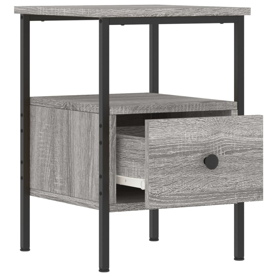 Mesitas noche 2 uds madera ingeniería gris Sonoma 34x36x50