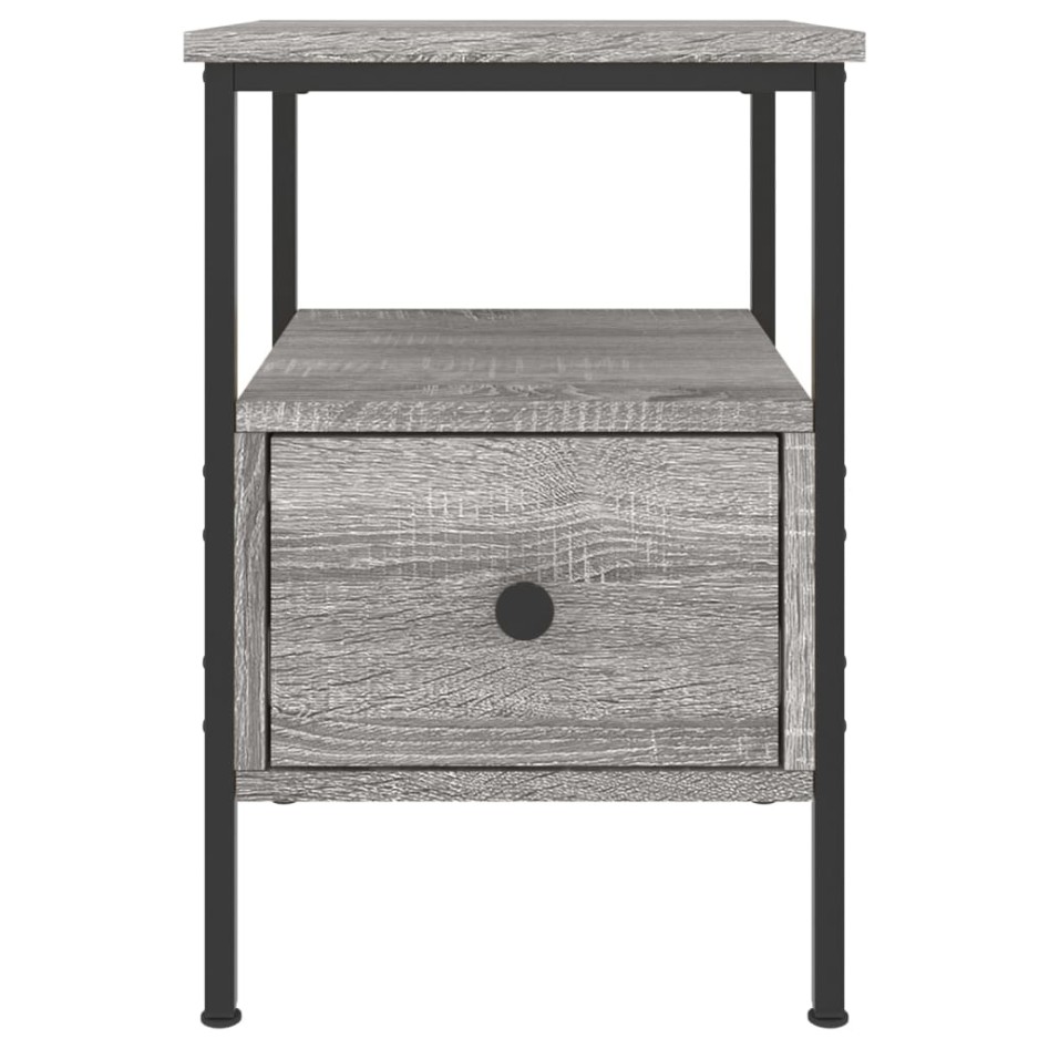Mesitas noche 2 uds madera ingeniería gris Sonoma 34x36x50