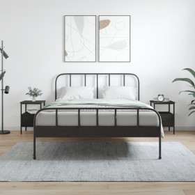 Mesitas de noche 2 uds madera de ingeniería negro 34x36x50