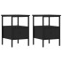 Mesitas de noche 2 uds madera de ingeniería negro 34x36x50