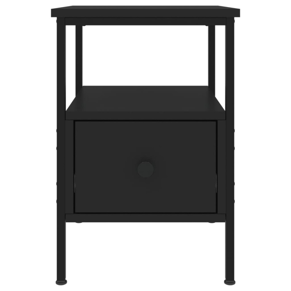 Mesitas de noche 2 uds madera de ingeniería negro 34x36x50