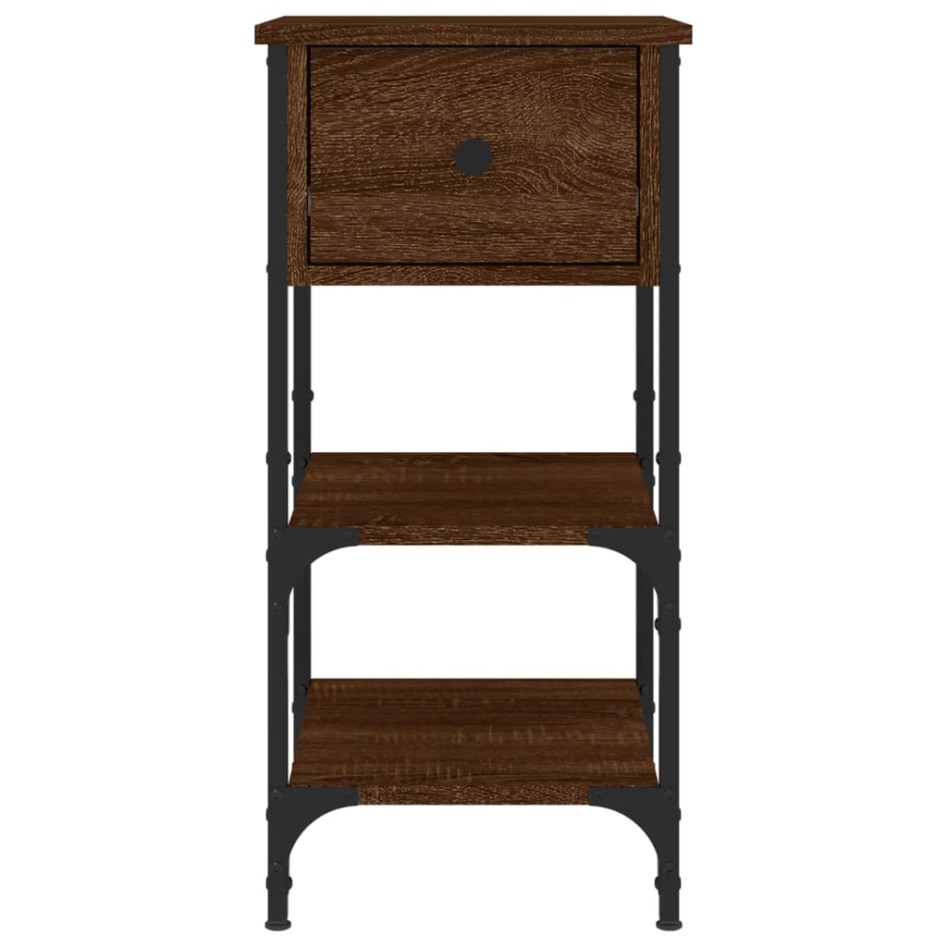 Mesitas noche 2 uds madera ingeniería marrón roble 34x36x70