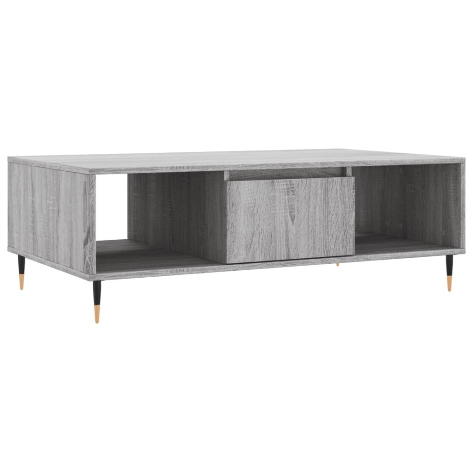 Mesa de centro madera de ingeniería gris Sonoma 104x60x35